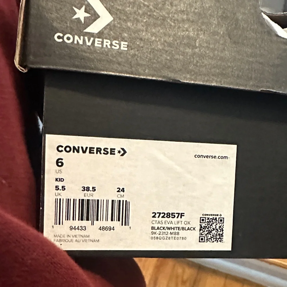Converse Black and White Canvas Sneakers - Picture 2 of 3
